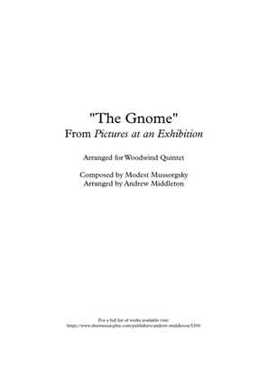 "Gnomes" from Pictures at an Exhibition arranged for Woodwind Quintet