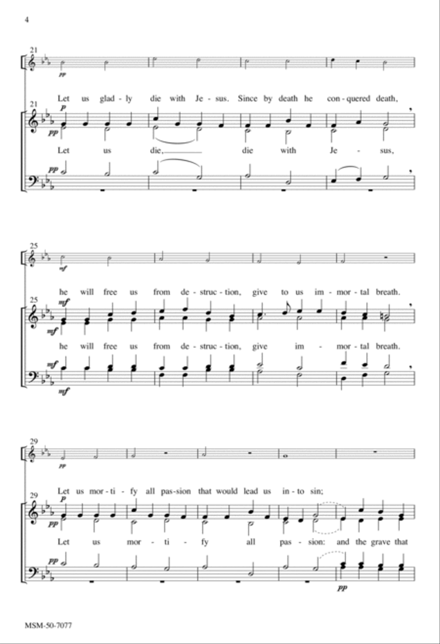 Let Us Ever Walk with Jesus 4-Part scores gallery preview page 4