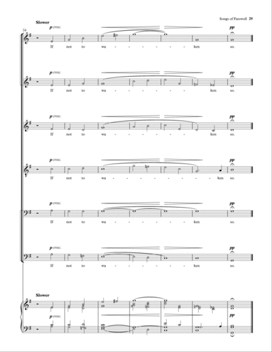Songs of Farewell Divisi scores gallery preview page 30