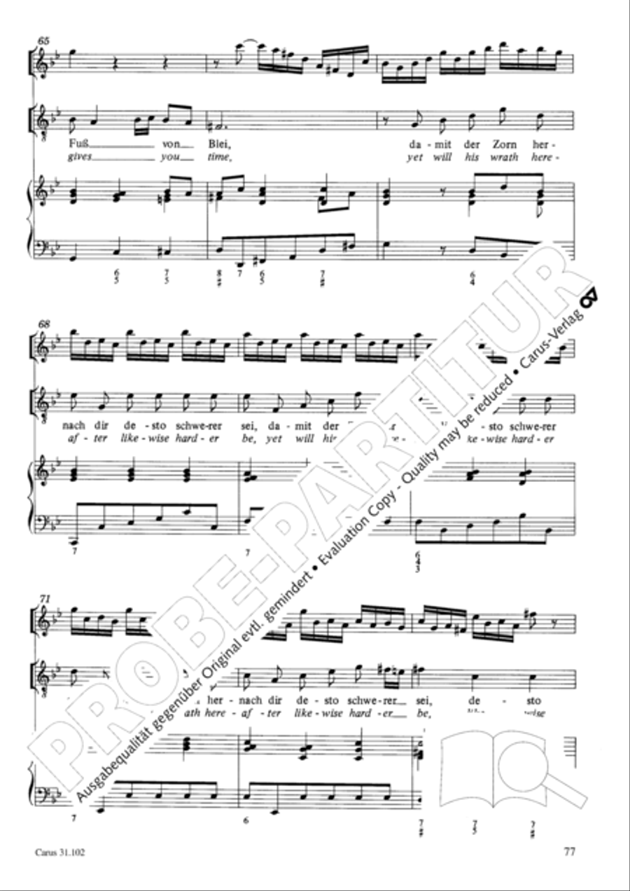 Lord God, your eyes are seeing truth in trusting (Herr, deine Augen sehen nach dem Glauben) ATB scores gallery preview page 78