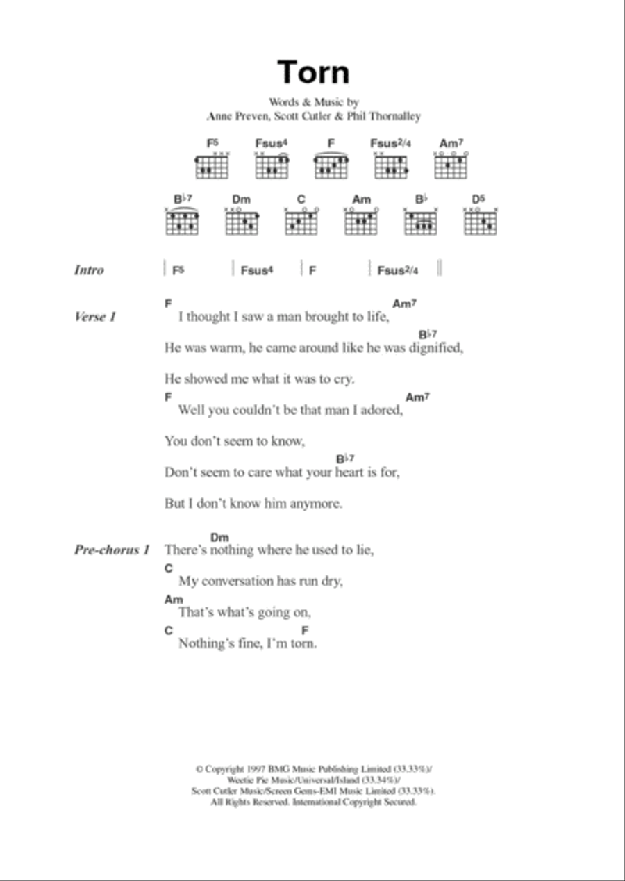 Torn Acoustic Guitar scores gallery preview page 1