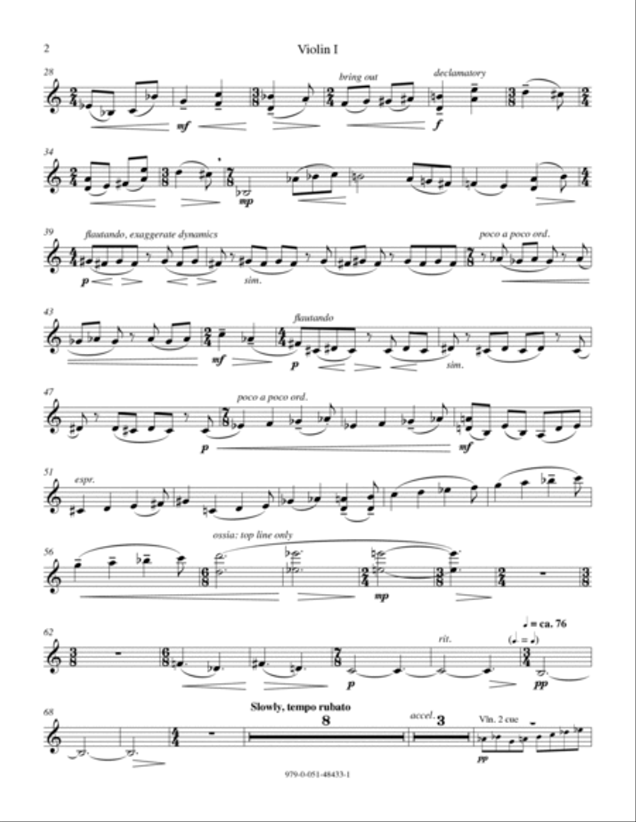 The Shape of My Soul - Violin 1 Choir scores gallery preview page 2
