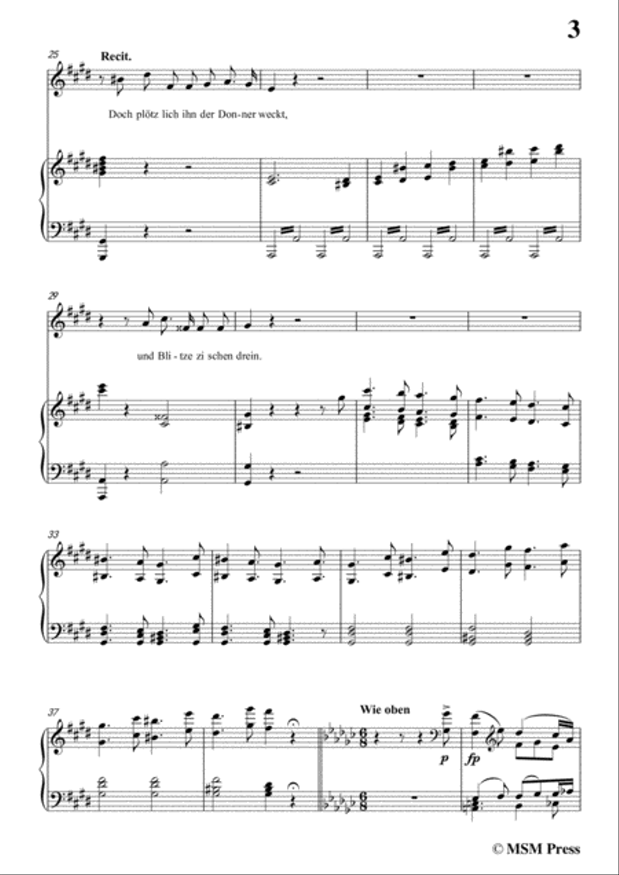 Schubert-Abendlied der Fürstin,in G flat Major,for Voice and Piano Voice Solo scores gallery preview page 5
