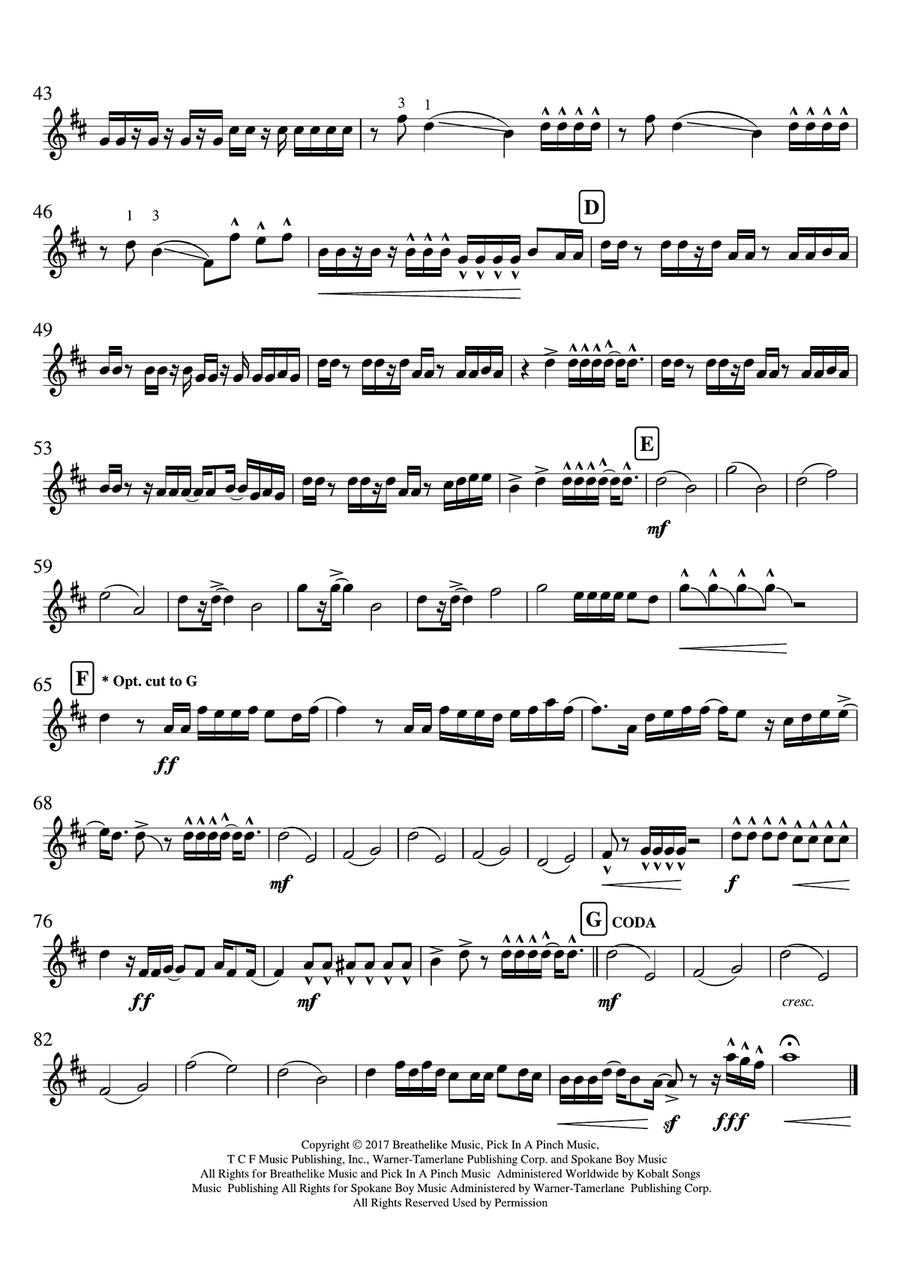 The Greatest Show String Quartet scores gallery preview page 5