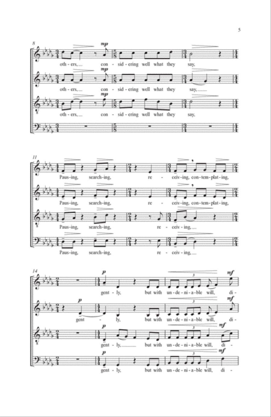 All Seems Beautiful To Me 4-Part scores gallery preview page 2