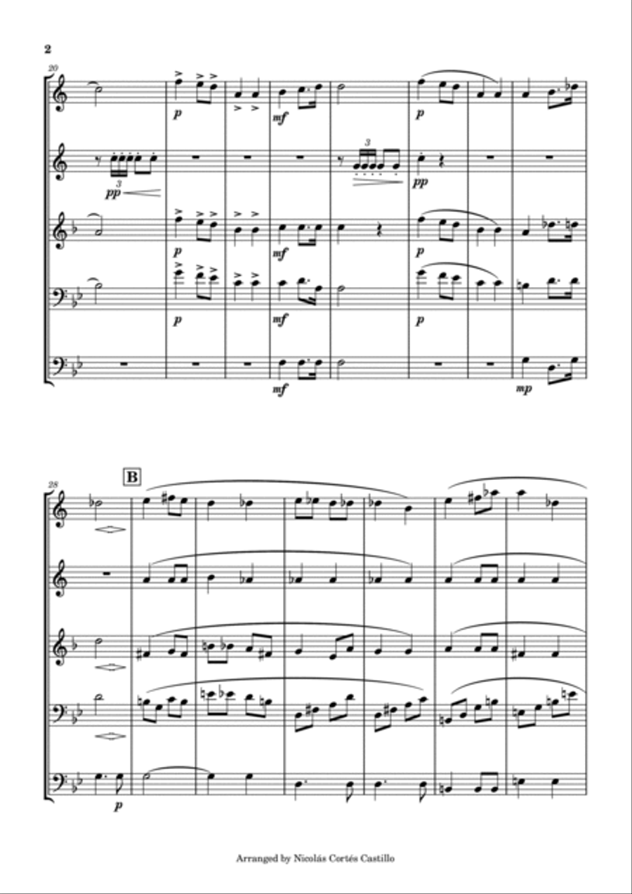 Richard Wagner - Bridal Chorus (Wedding March) for Brass Quintet image number null