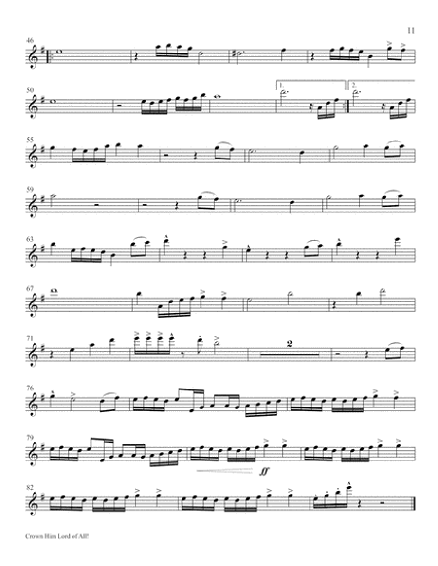 Crown Him Lord of All! Solo-Digital Download Choir scores gallery preview page 11