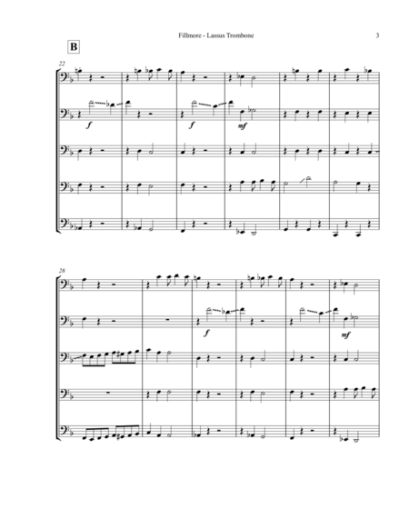 Fillmore - Lassus Trombone for Trombone Quintet