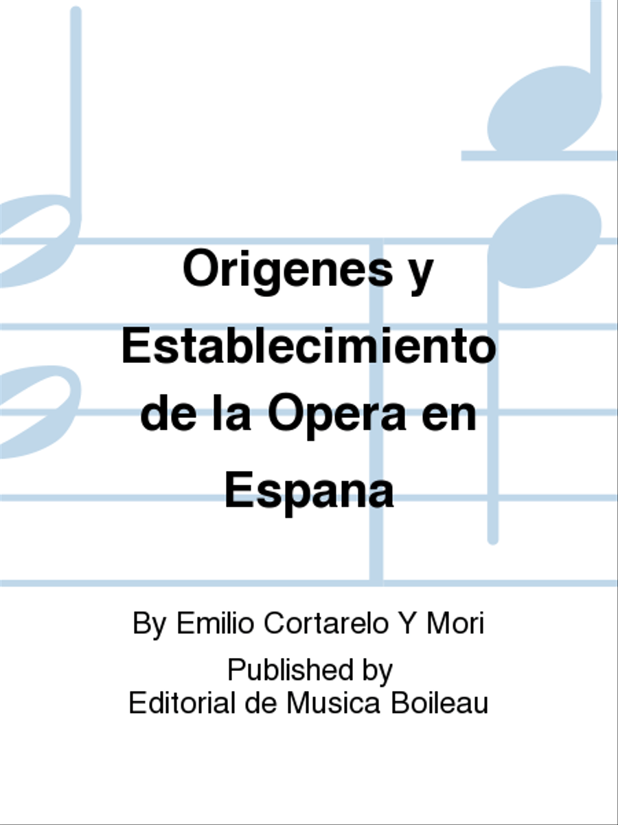 Origenes y Establecimiento de la Opera en Espana School and Community scores gallery preview page 1