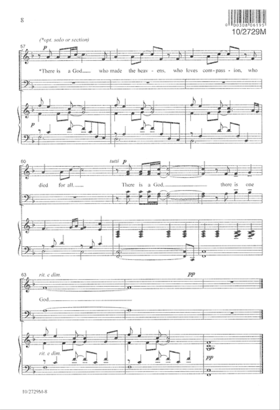 There is a God There is a God 4-Part scores gallery preview page 8