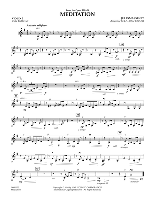 Meditation - Violin 3 (Viola Treble Clef)