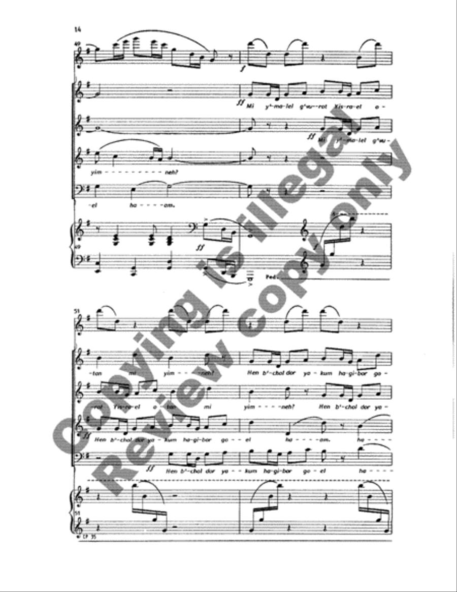 A Song for Chanukah (Full/Choral Score) image number null