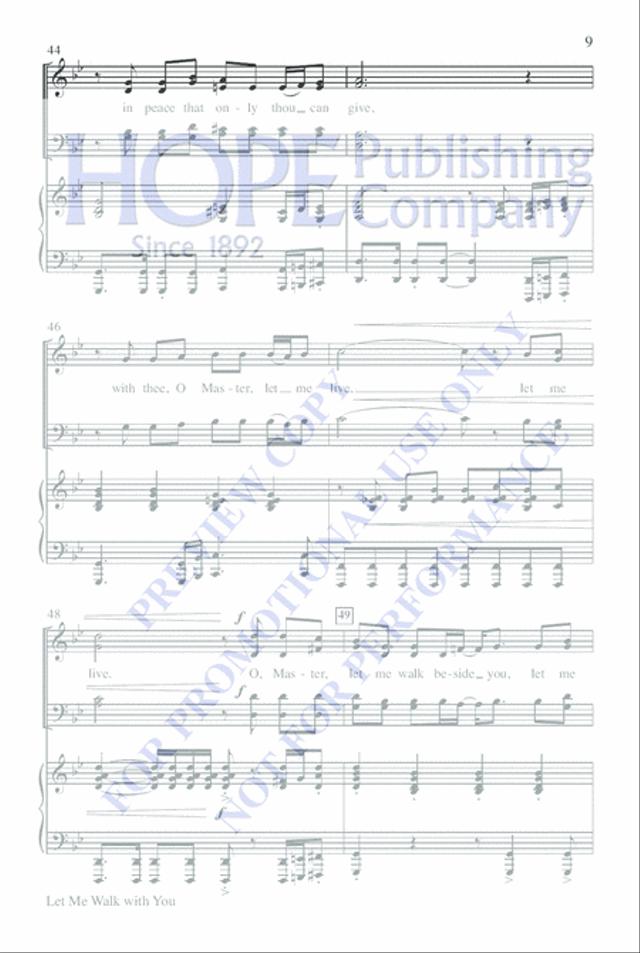 Let Me Walk with You 4-Part scores gallery preview page 9