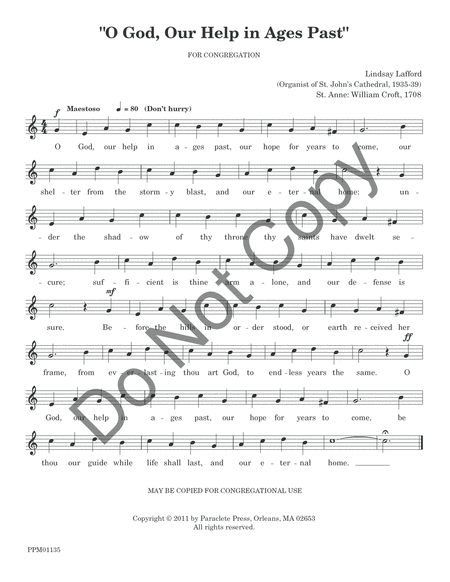 O God Our Help in Ages Past: Fanfare, Recitative and Hymn image number null