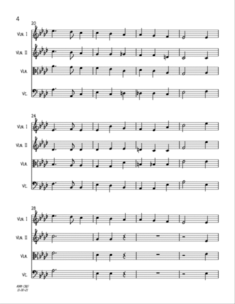Away In A Manger (String Quartet) String Quartet scores gallery preview page 4