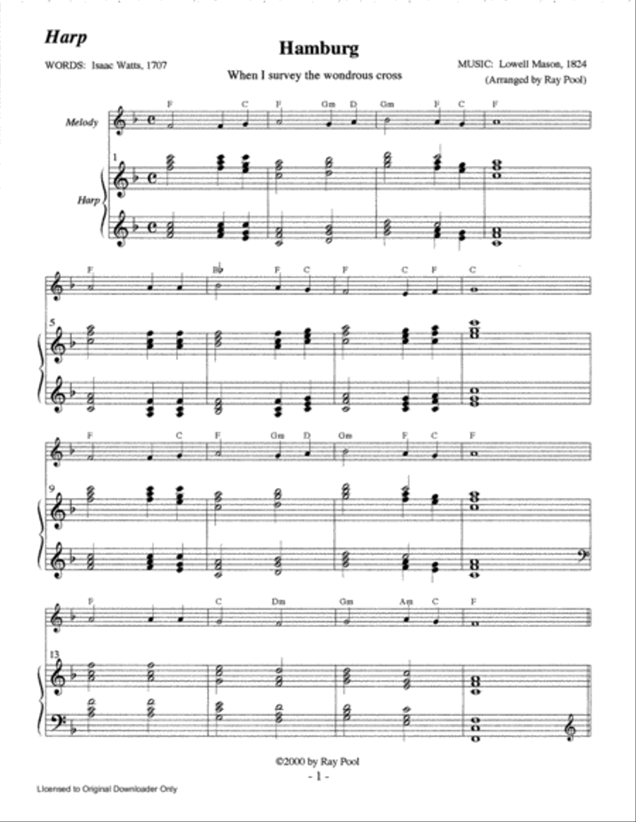 Hymn Accompaniments for All Harpists Volume 2 Handbell Choir scores gallery preview page 5