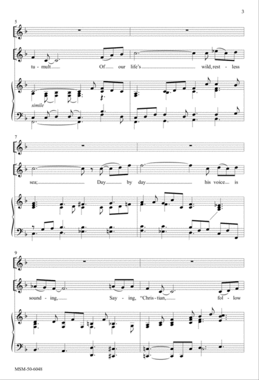 Jesus Calls Us 4-Part scores gallery preview page 3