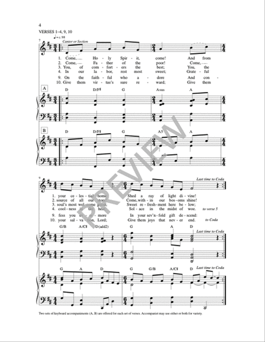 Veni Sancte Spiritus Veni Sancte Spiritus 4-Part scores gallery preview page 11