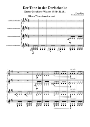 Franz Liszt: Mephisto Walz for 3 Clarinets and Bass Clarinet