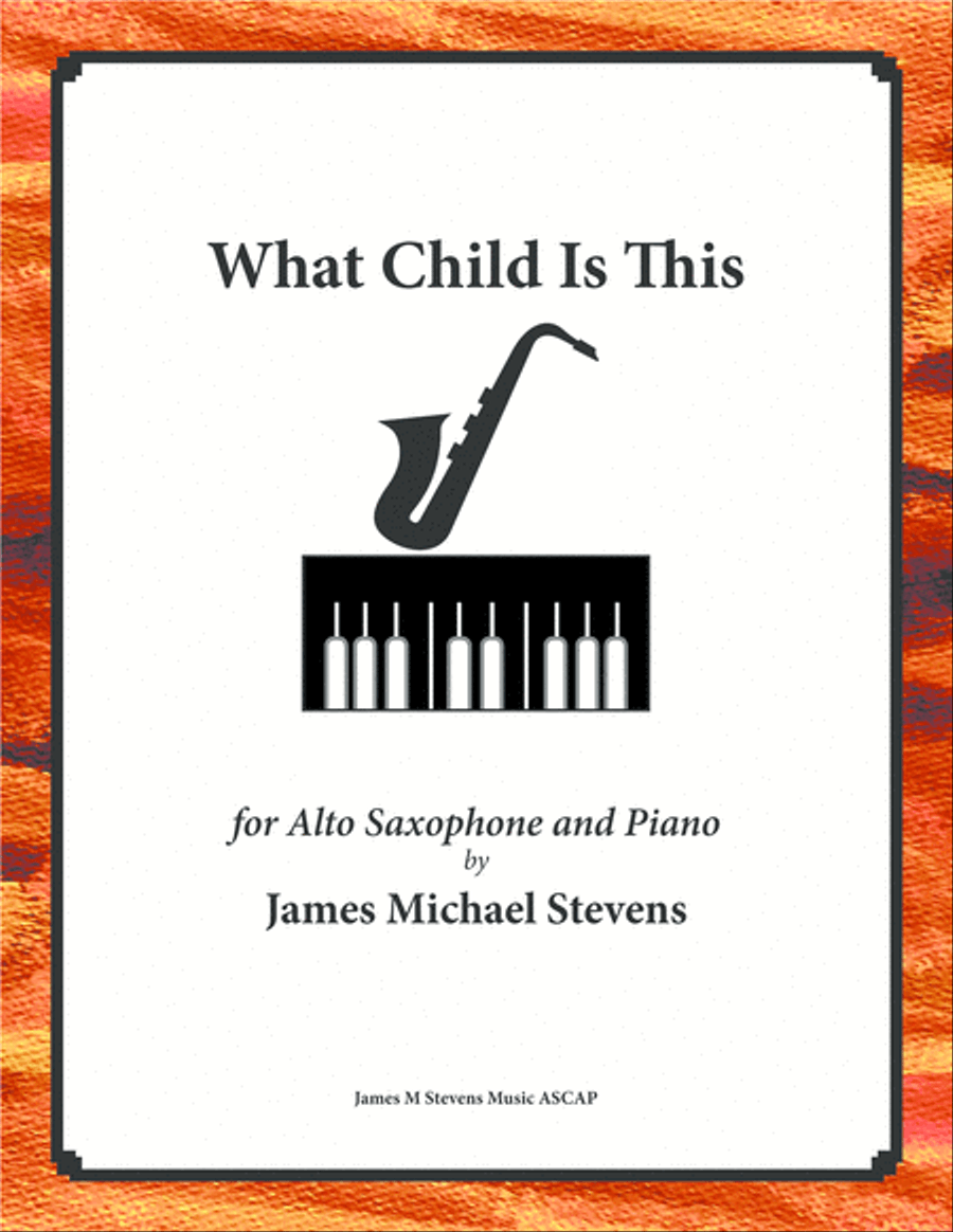 What Child Is This - Christmas Alto Sax & Piano Alto Saxophone scores gallery preview page 1