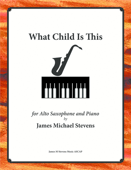 What Child Is This - Christmas Alto Sax & Piano image number null