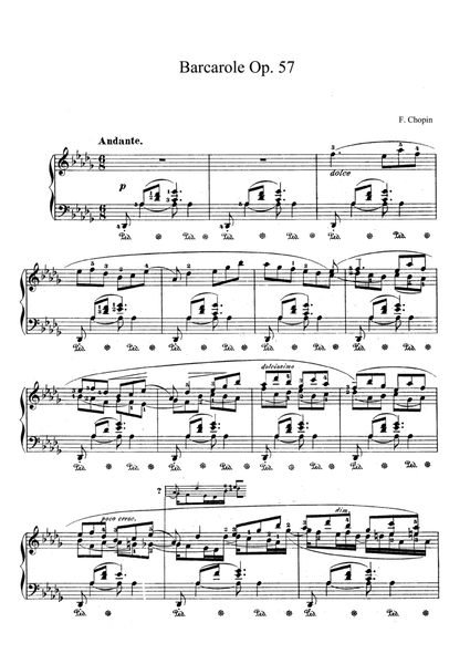 Chopin Barcarole Op. 57 in Db Major