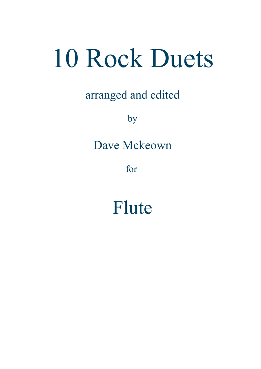 10 Rock Duets for Flute Flute Duet scores gallery preview page 1