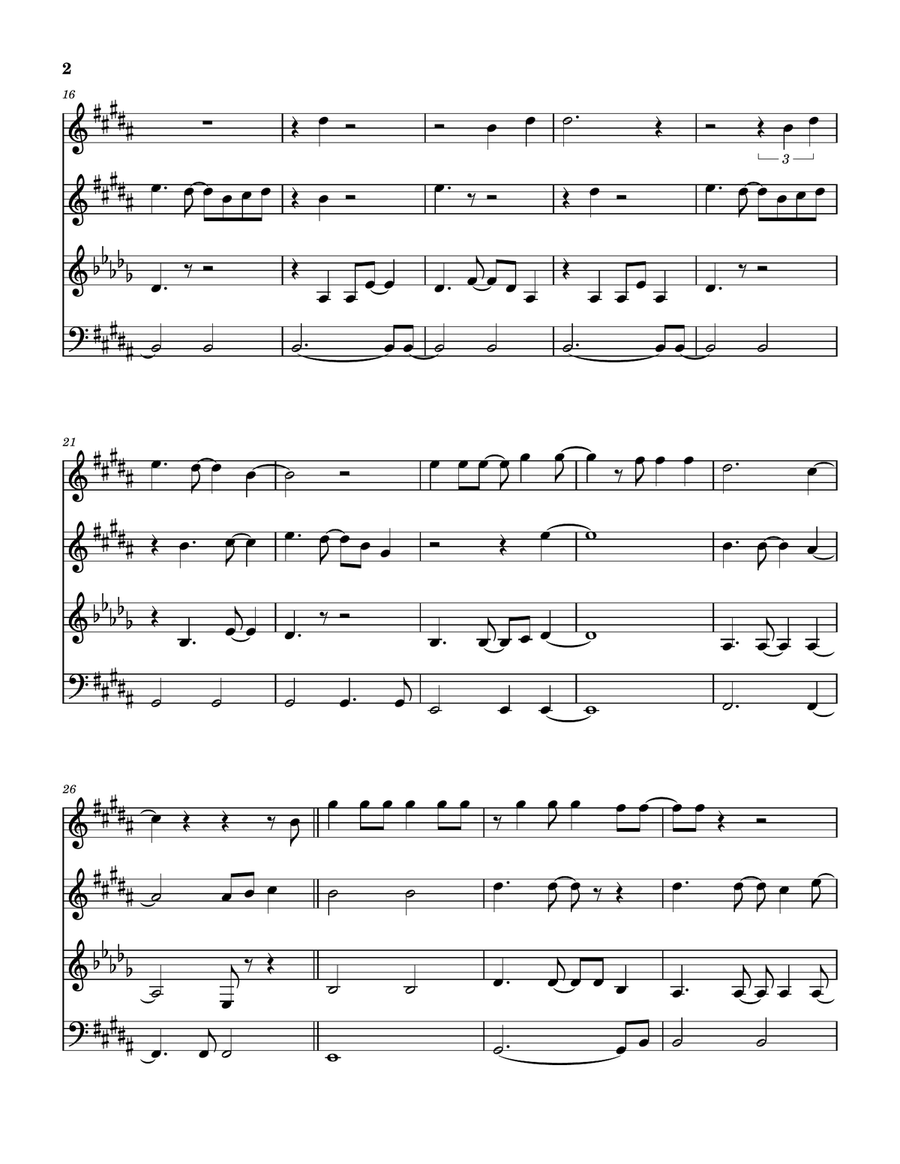 Medley: Faithfully with Separate Ways (Worlds Apart) Woodwind Quartet scores gallery preview page 3