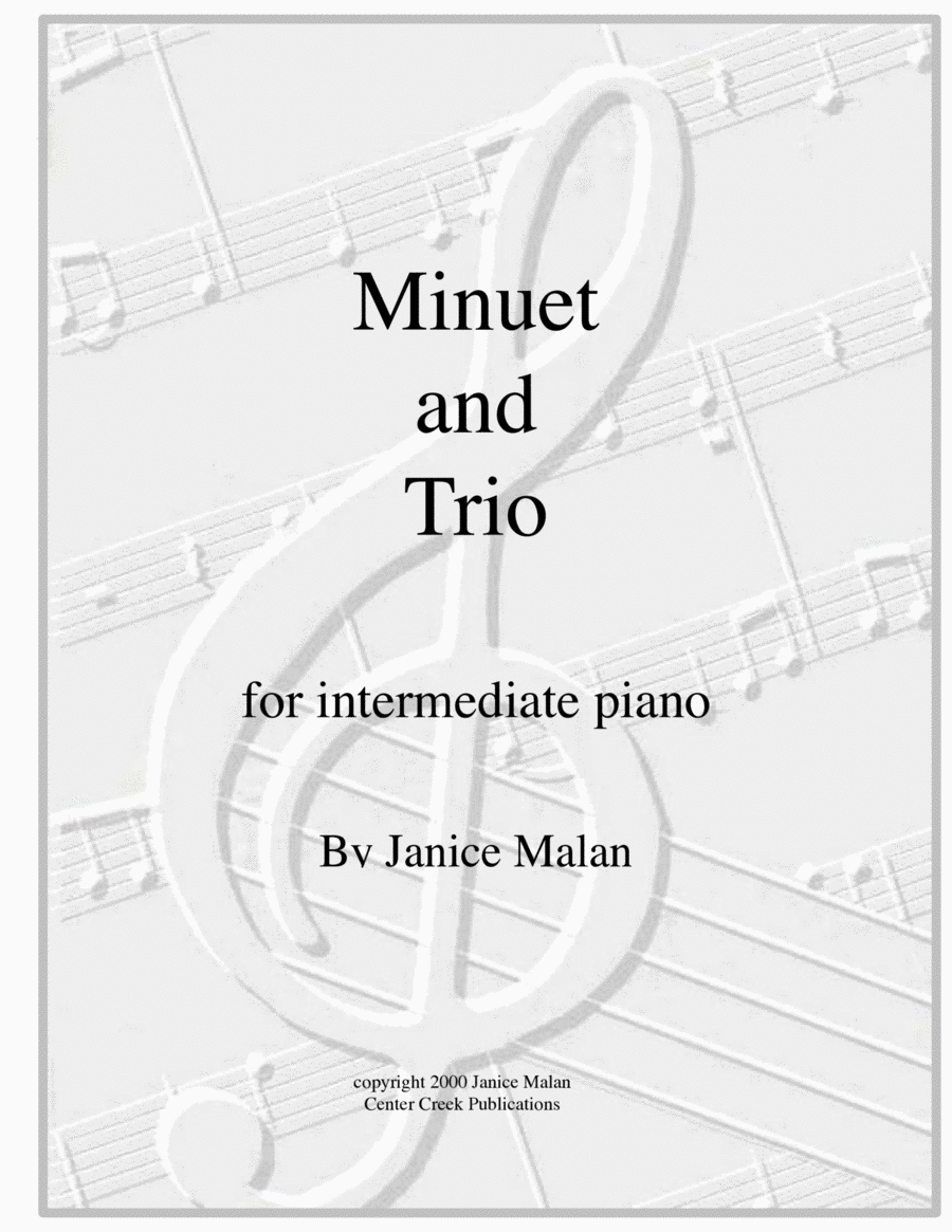Minuet and trio for piano solo Piano Solo scores gallery preview page 1