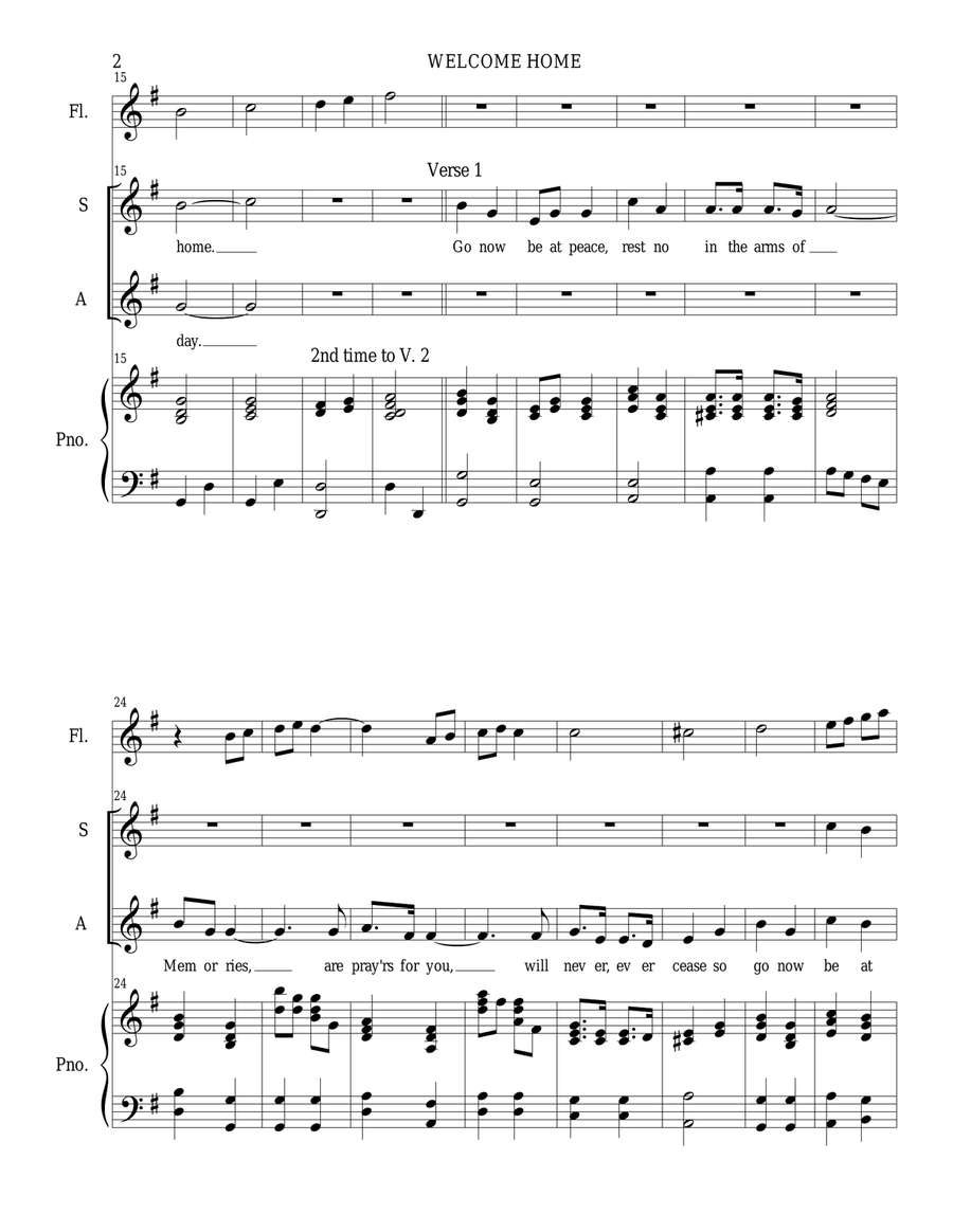 Welcome Home Small Ensemble scores gallery preview page 2