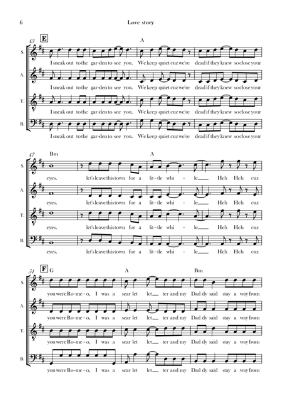 Love Story Love Story 4-Part scores gallery preview page 6