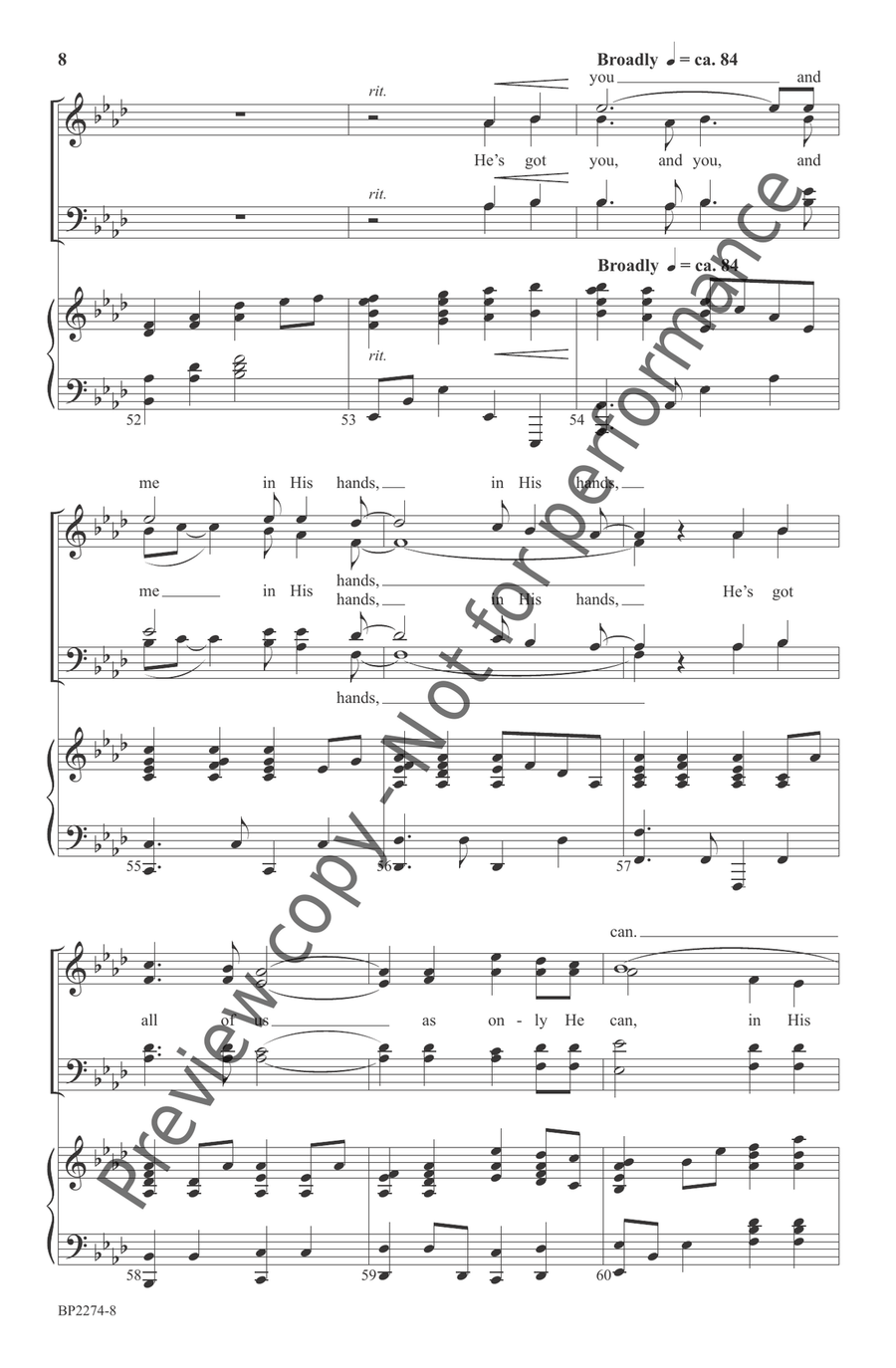 In His Hands 4-Part scores gallery preview page 9