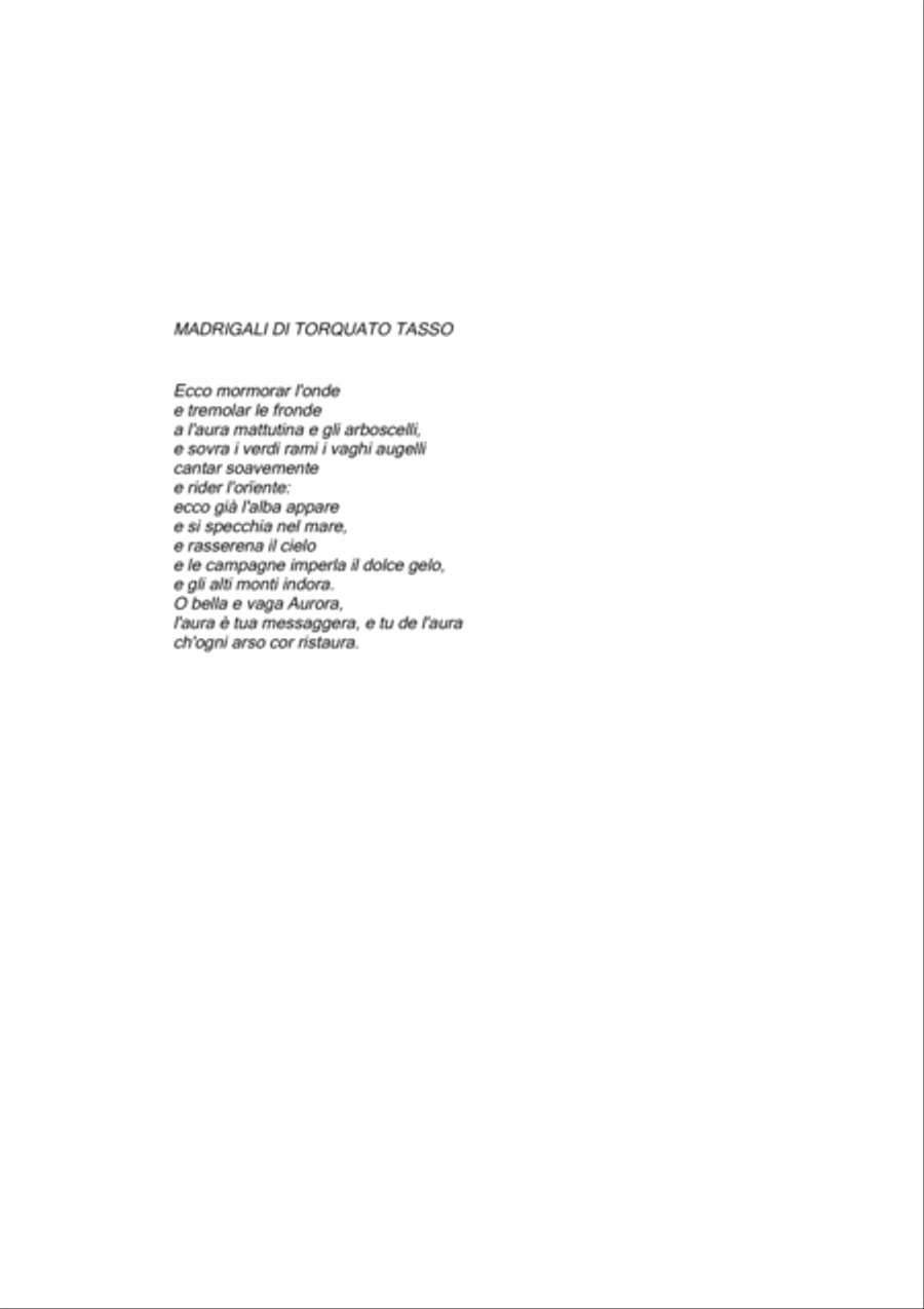 Fabrizio Festa: ECCO MORMORAR L’ONDE (ES-20-025) classical version - Score Only Score scores gallery preview page 4