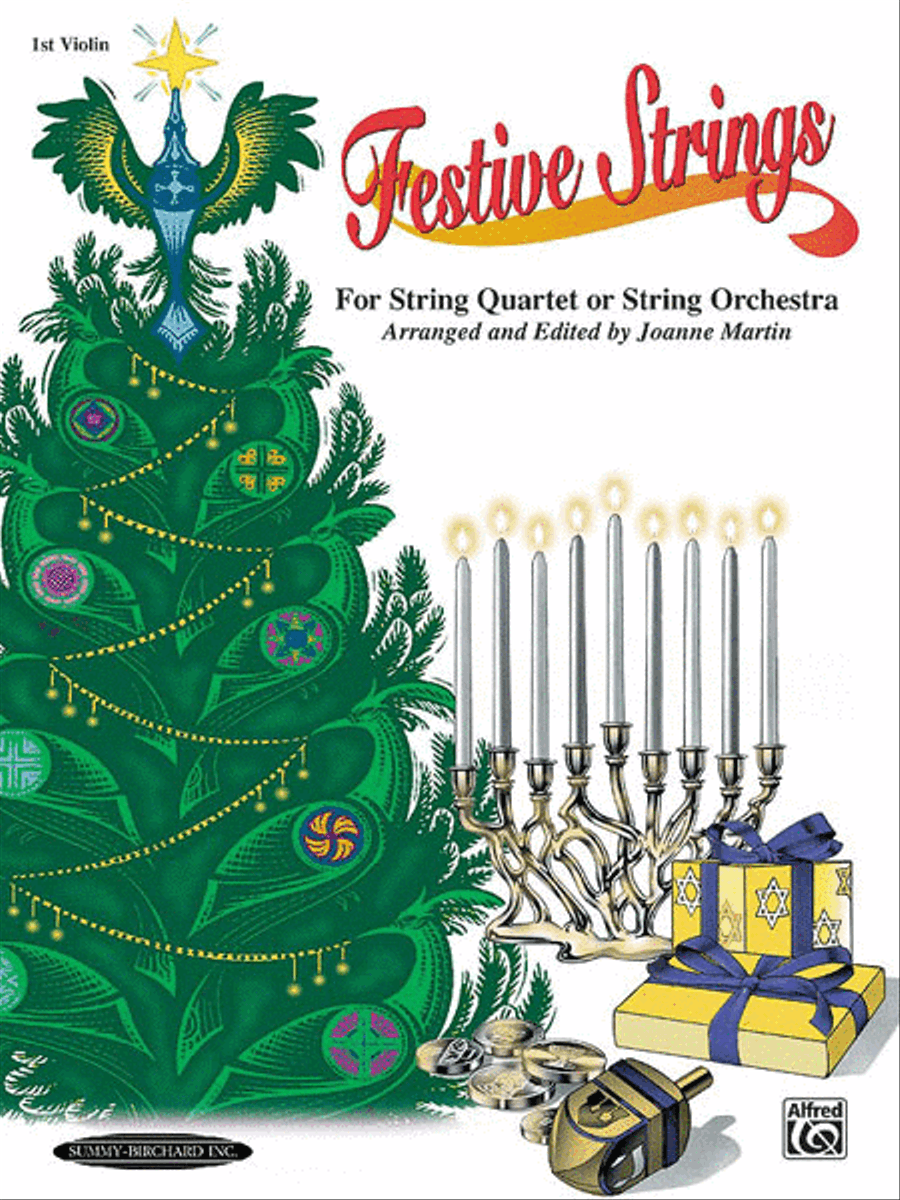 Festive Strings for String Quartet or String Orchestra String Quartet scores gallery preview page 1