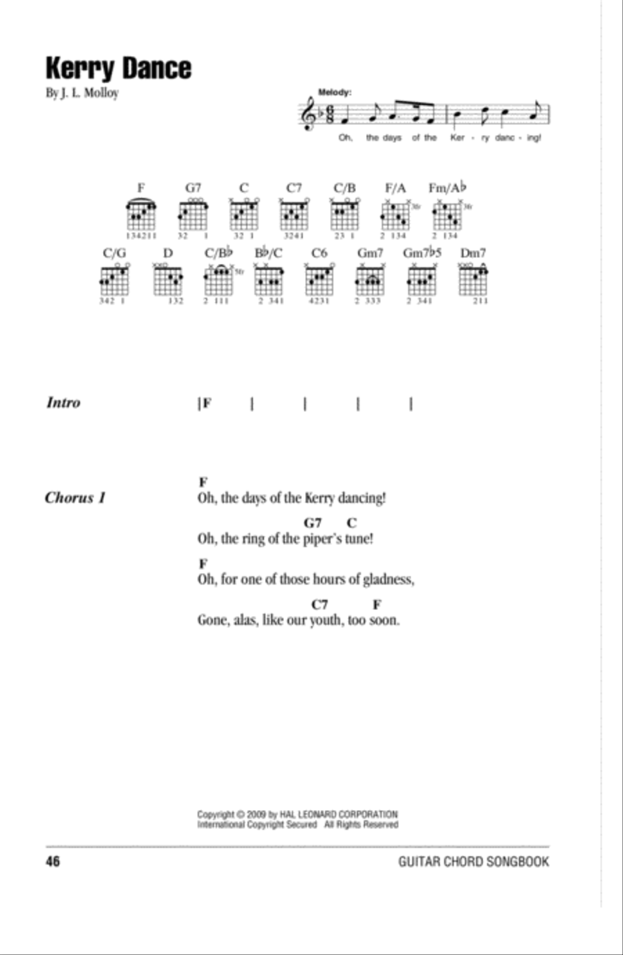 Kerry Dance Guitar scores gallery preview page 1