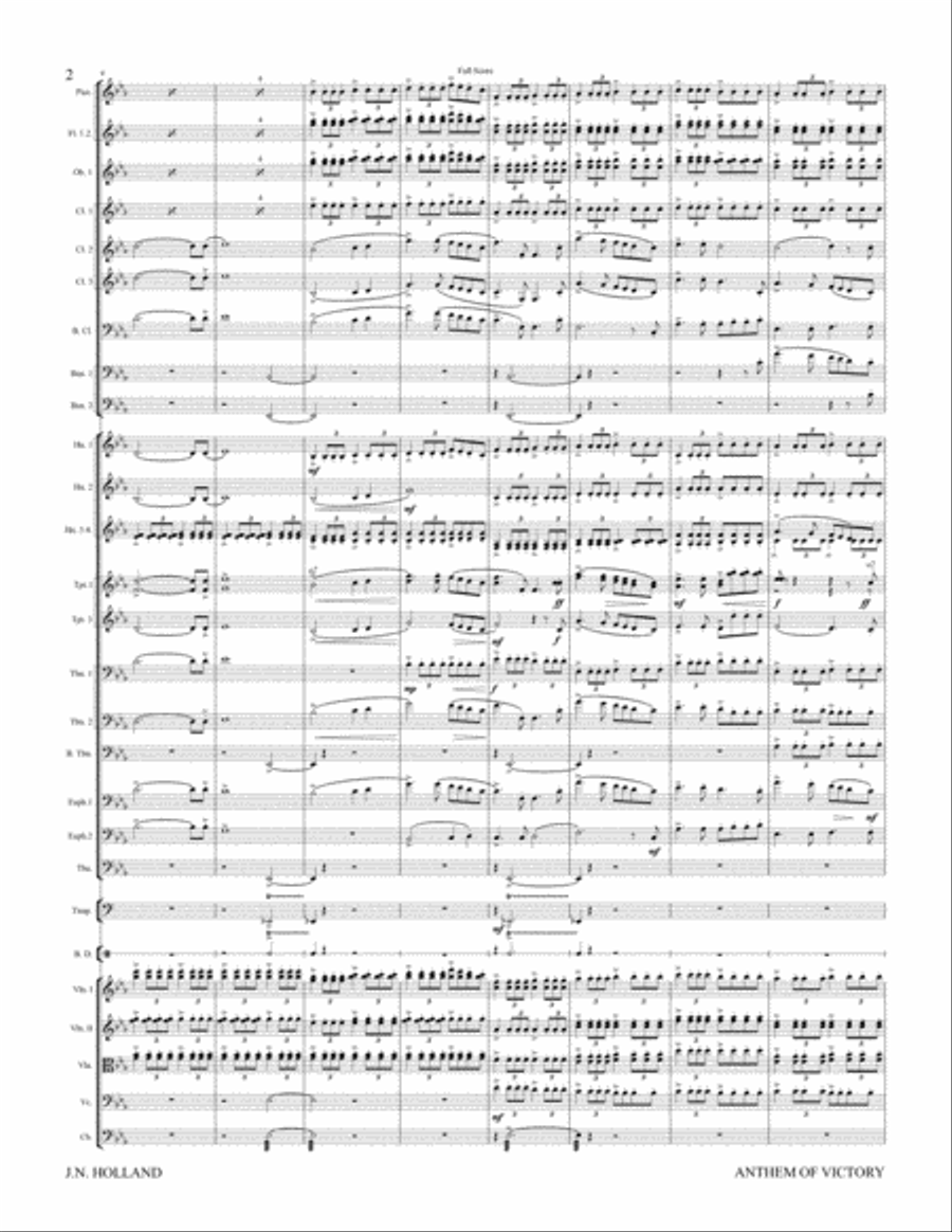 Ah! Sweet Victory New Celebration Coronation Anthem for Orchestra Full Orchestra scores gallery preview page 6
