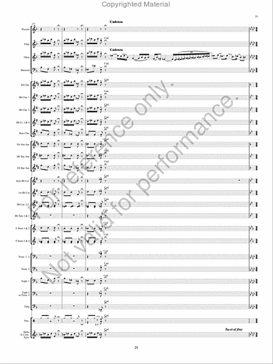 The Pirates of Penzance Concert Band scores gallery preview page 26