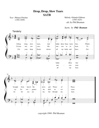 Book cover for Drop, Drop, Slow Tears - SATB