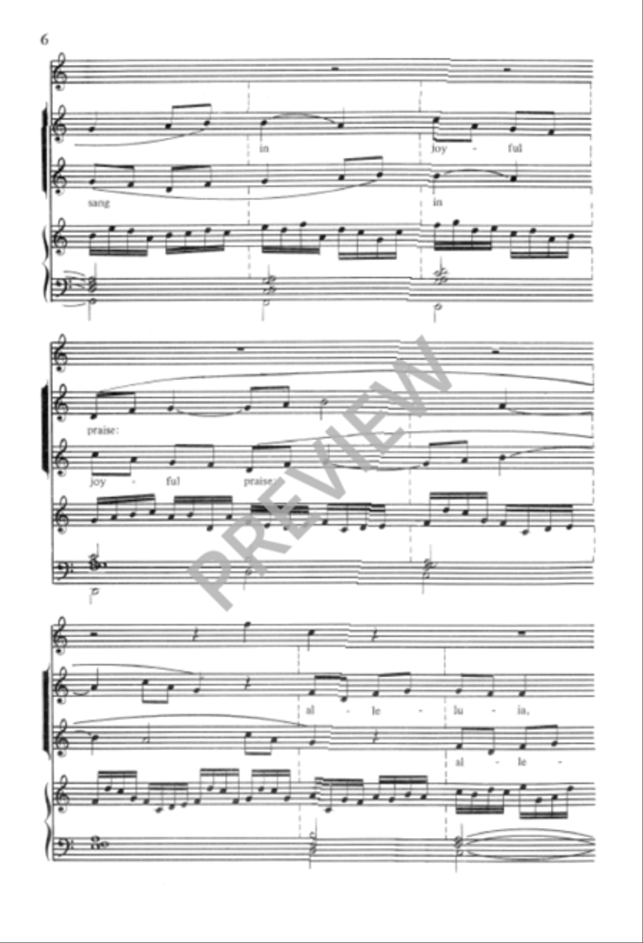 Vidi aquam Unison Choir scores gallery preview page 7
