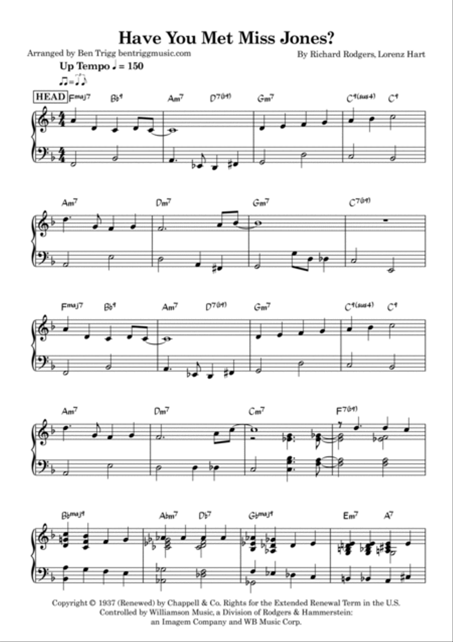 Have You Met Miss Jones? Piano Solo scores gallery preview page 2