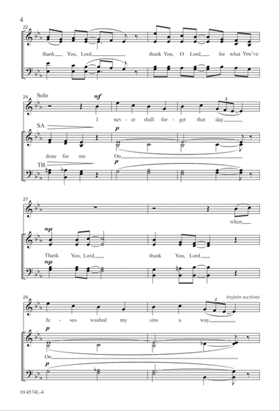 Thank You, Lord 4-Part scores gallery preview page 5