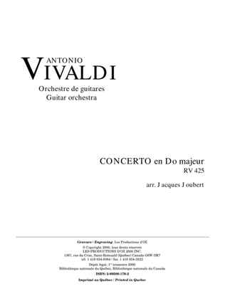 Concerto en Do majeur, RV 425