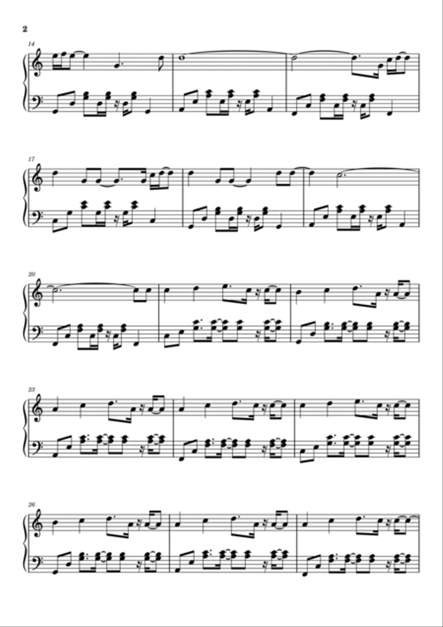 Girls Like You Piano Solo scores gallery preview page 2