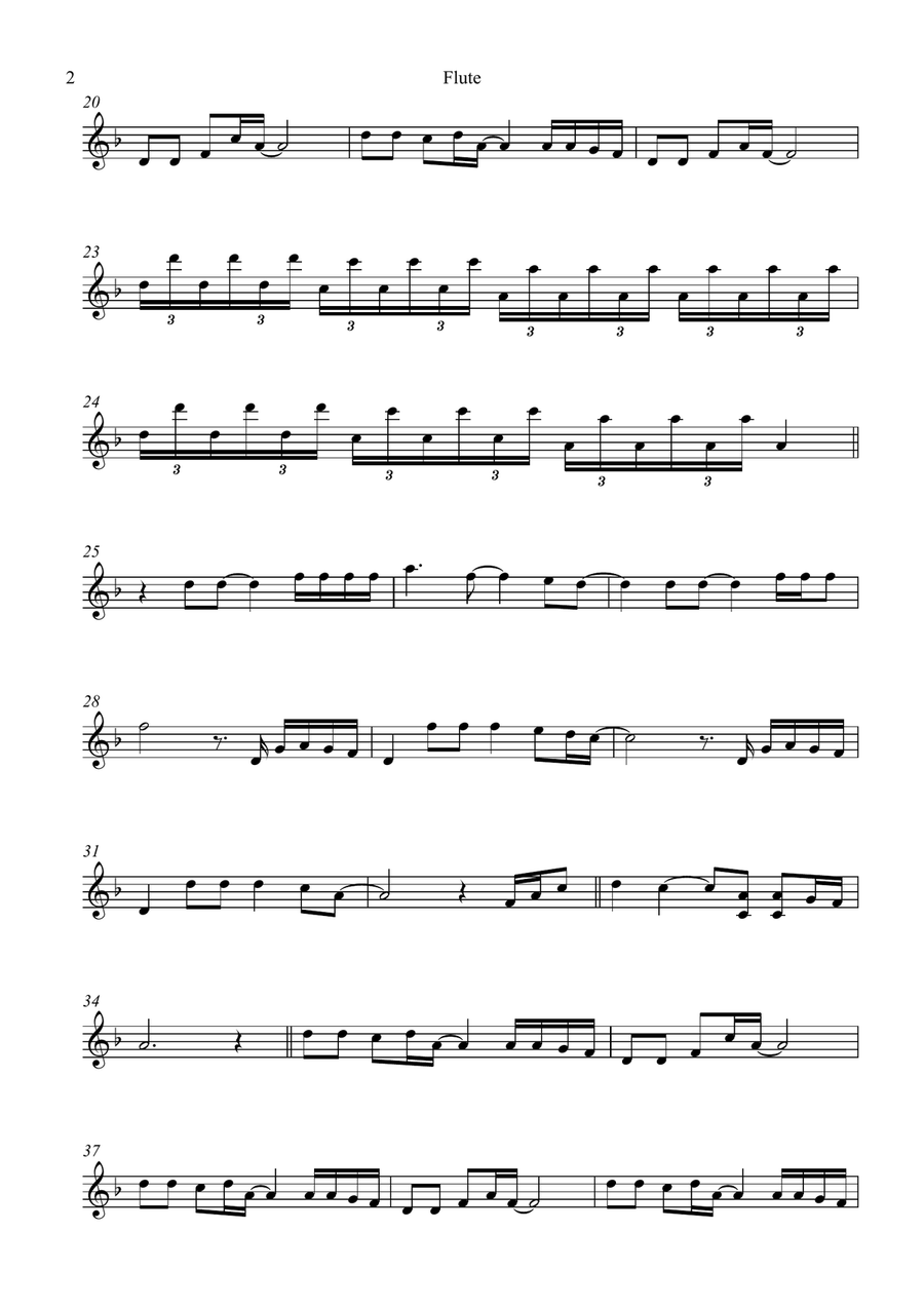 Ophelia Ophelia Flute Solo scores gallery preview page 2