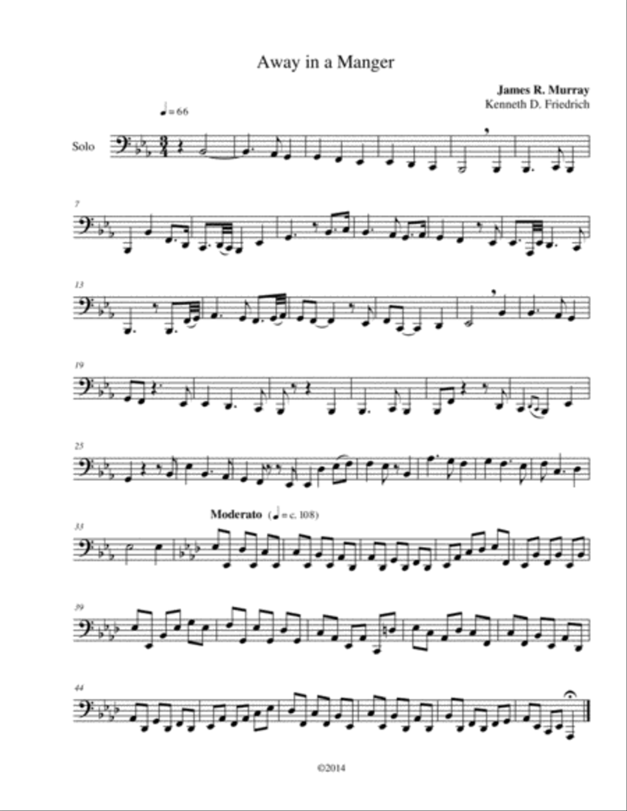60 Christmas Hymns for the Solo Performer Tuba scores gallery preview page 6