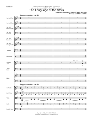 Book cover for Language of the Stars (Full Orchestra) - Full Score
