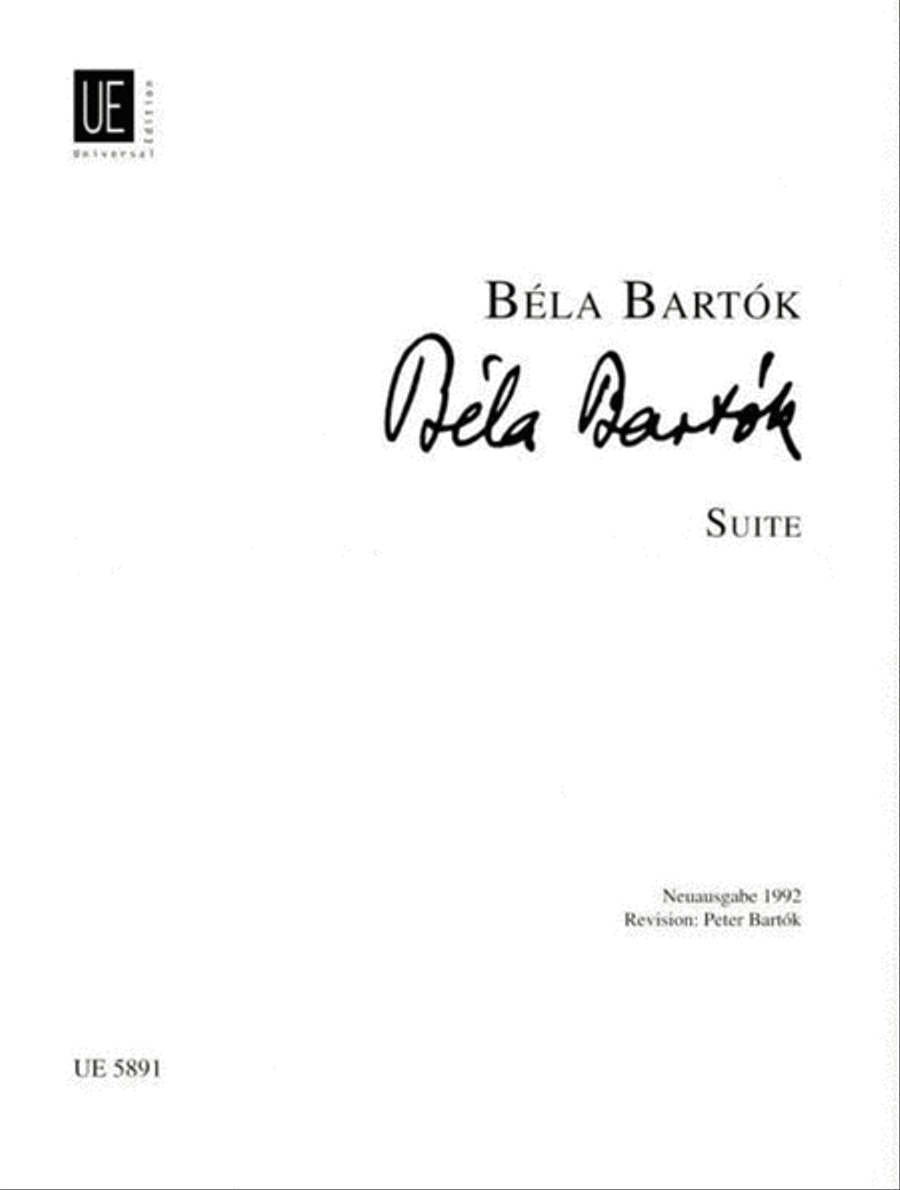 Bartok - Suite Op 14 Piano Solo scores gallery preview page 1