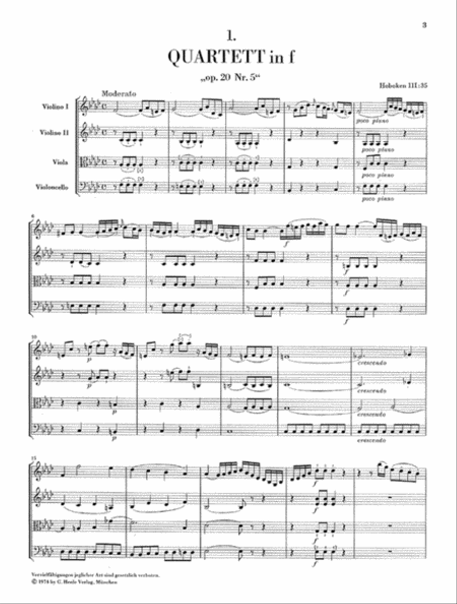 String Quartets op. 20 und op. 33 Heft 3 String Quartet scores gallery preview page 3