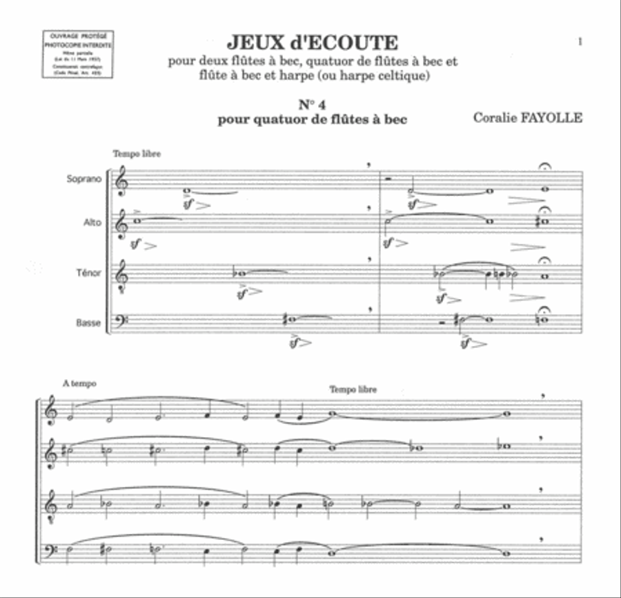 Jeux d'ecoute Recorder scores gallery preview page 3