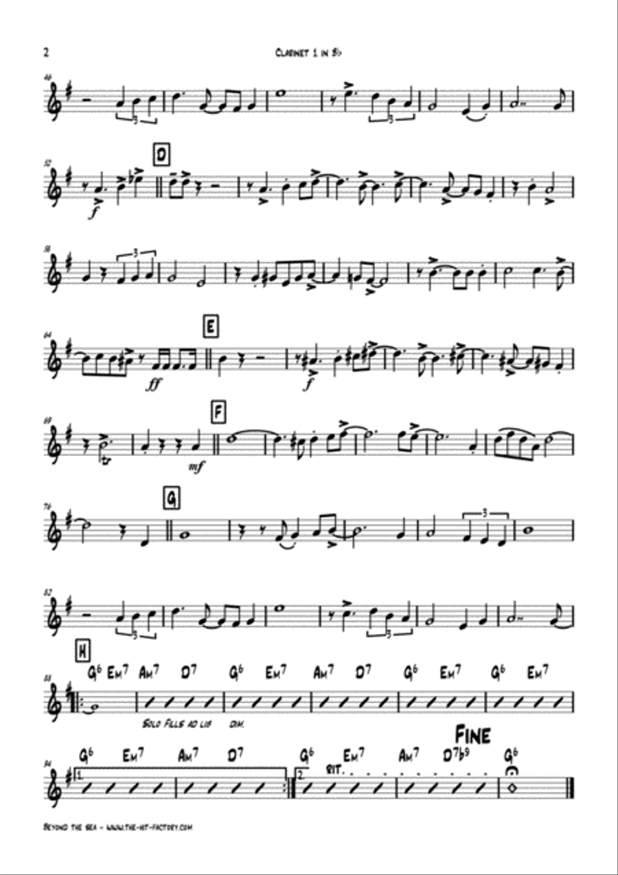 Beyond The Sea Woodwind Trio scores gallery preview page 5